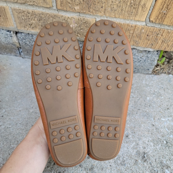 Michael Kors Cognac Brown Leather Bow Mocassin Loafers 7 - Picture 16 of 16